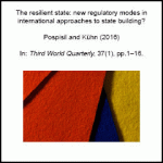 The resilient state: new regulatory modes in international approaches to state building?